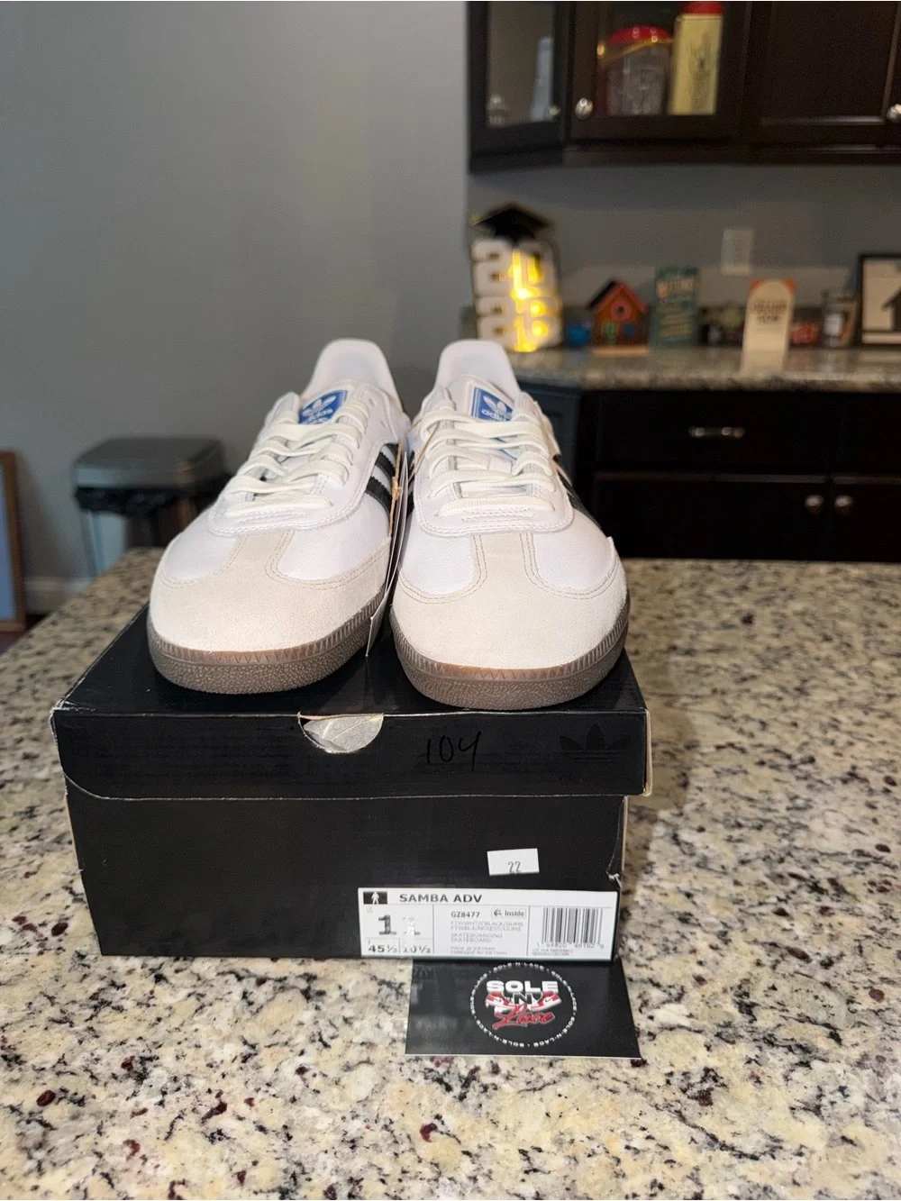 Size 11 Adidas Samba ADV White Black Gum SKU GZ8477 Brand New
